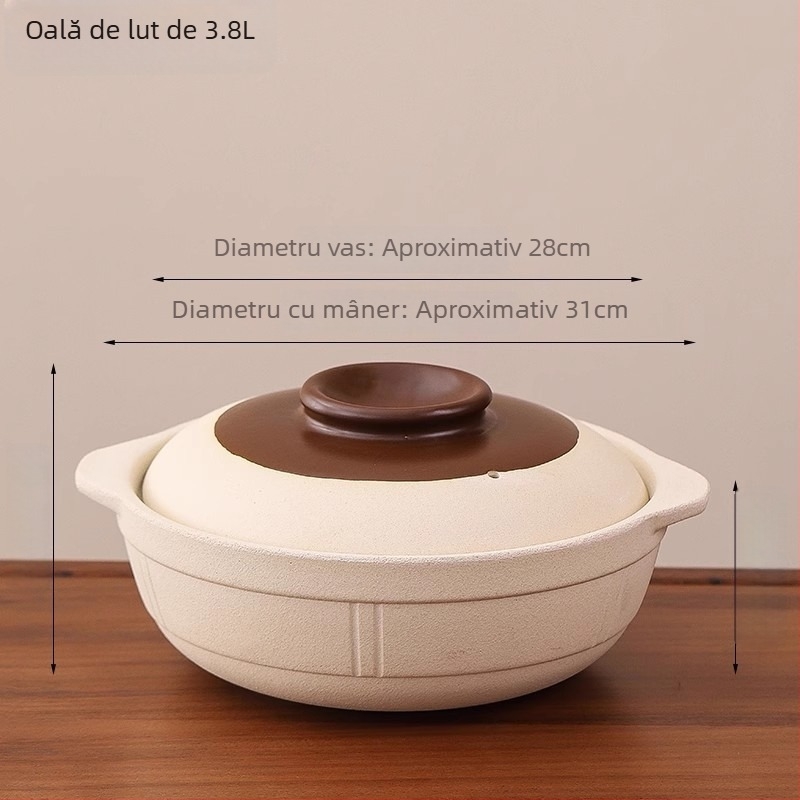 Aragaz clasic cu cărbune, cu utilizare duală electrică și cu cărbune, oală ceramică integrată pentru gătit în vas ceramic, potrivit pentru gătit uscat și utilizare comercială.