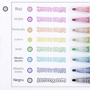COLNK Colin 515 Marker cu două linii – set de 12 markere fluorescente pentru desene și felicitări