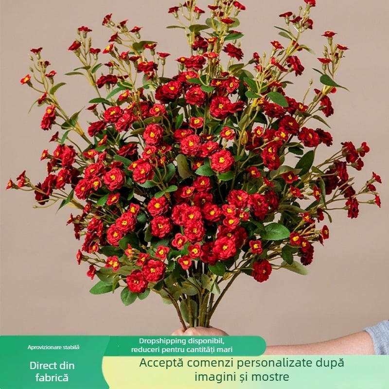 Buchet cu trandafiri artificiali pentru Ziua Îndrăgostiților, decor interior, aranjamente din flori artificiale, buchet de nuntă