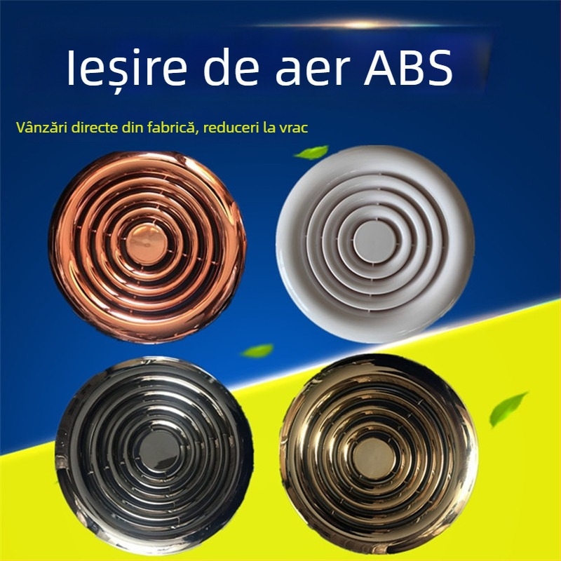 Capac circular din ABS pentru aer proaspăt, ventilație centrală, diametru 100 mm