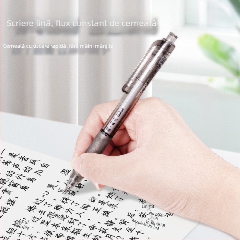 Reîncărcare gel Zhen Write H, negru, capacitate mare, acționare prin apăsare, CS/ST cu vârf de ac