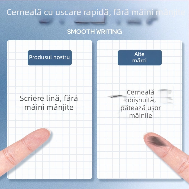 Reîncărcare gel Zhen Write H, negru, capacitate mare, acționare prin apăsare, CS/ST cu vârf de ac