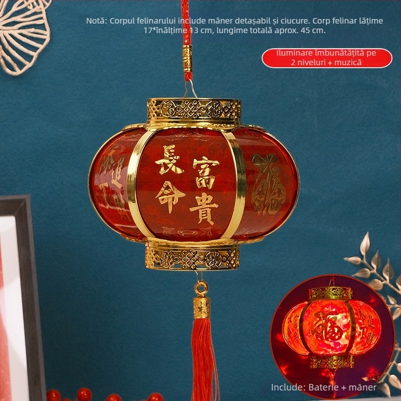Lampioane mici pentru copii pentru Festivalul Luminilor, lampioane tradiționale chineze cu mâner, luminoase, decor pentru Anul Nou Chinezesc și Festivalul de Primăvară – Anul Calului