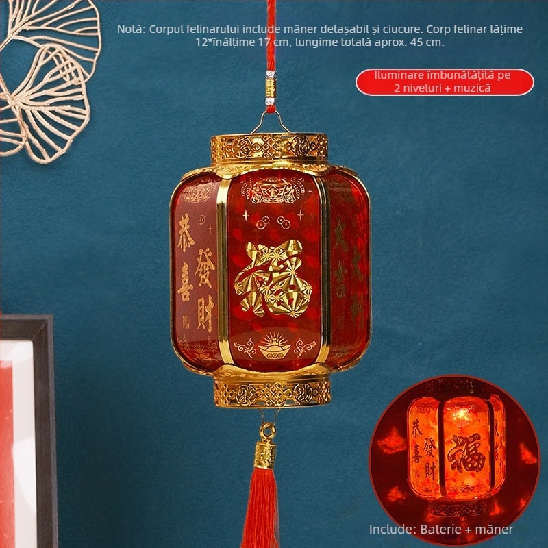 Lampioane mici pentru copii pentru Festivalul Luminilor, lampioane tradiționale chineze cu mâner, luminoase, decor pentru Anul Nou Chinezesc și Festivalul de Primăvară – Anul Calului