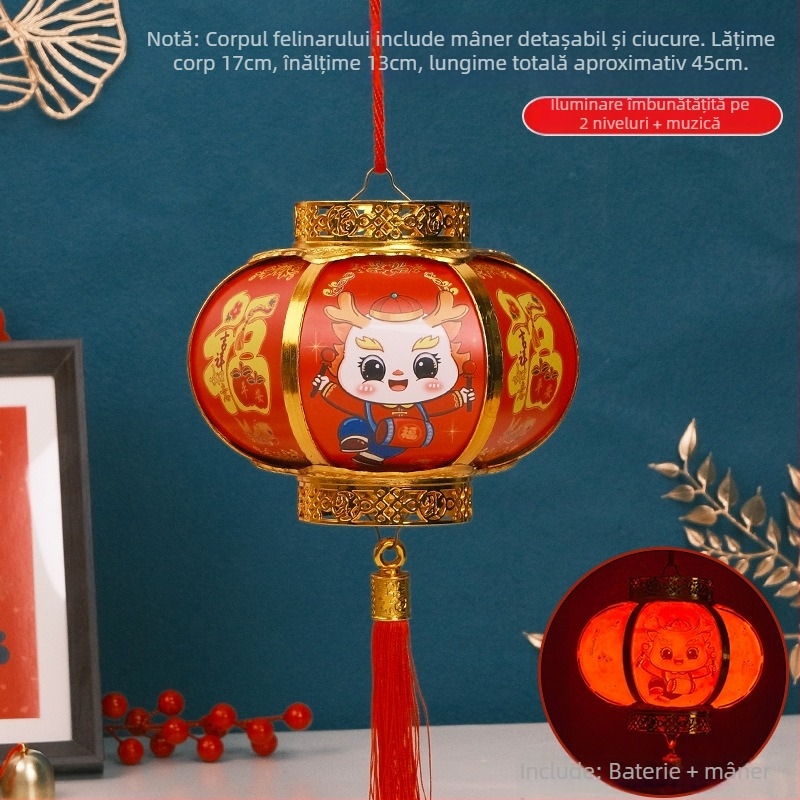 Lampioane mici pentru copii pentru Festivalul Luminilor, lampioane tradiționale chineze cu mâner, luminoase, decor pentru Anul Nou Chinezesc și Festivalul de Primăvară – Anul Calului