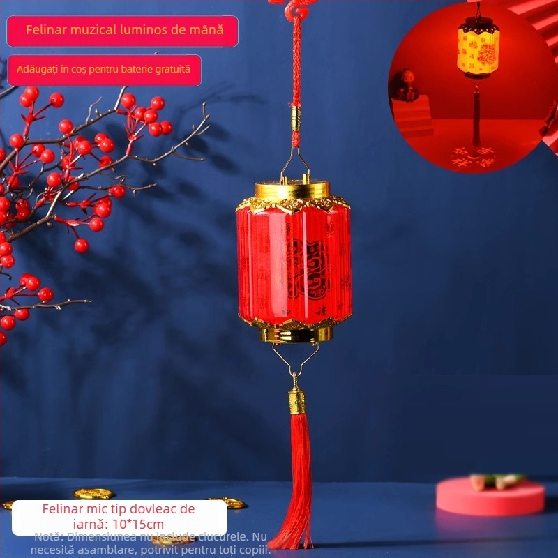 Lampioane mici pentru copii pentru Festivalul Luminilor, lampioane tradiționale chineze cu mâner, luminoase, decor pentru Anul Nou Chinezesc și Festivalul de Primăvară – Anul Calului