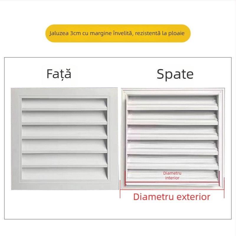 Carcasă din aluminiu pentru unitatea exterioară a climatizatorului, cu lamele, protecție impermeabilă și grilă de aer