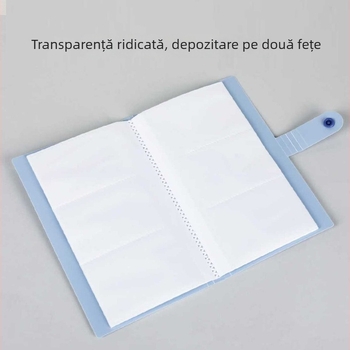 Morandi album mic pentru carduri cu trei compartimente, 120/240 locuri, album foto Polaroid transparent rezistent la apă