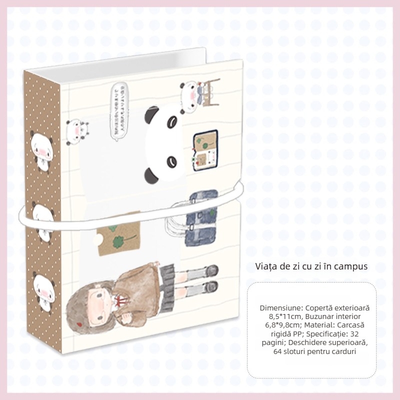 Wakawaka M5 Album de stocare, 3 inci pentru etichete și carduri mici, stil Muji, jurnal de carduri