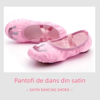 Pantofi de dans pentru copii, talpă moale, din pânză, pentru balet și dans modern