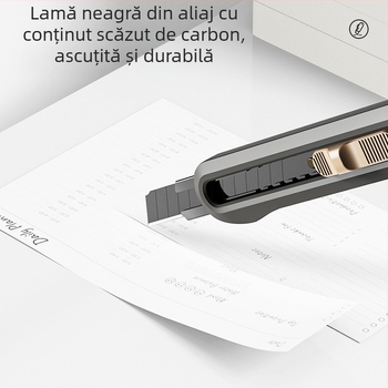 Deli NS063 Cuțit de uz mic cu mâner (Gri închis/Albastru/Alb)