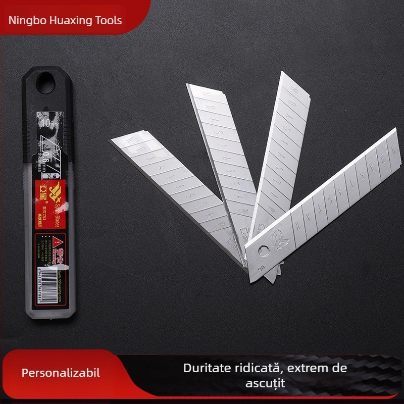 Yaxing lame pentru cutter – lame pentru tapet și tăierea hârtiei, oțel inoxidabil, 0.6x18x100 mm