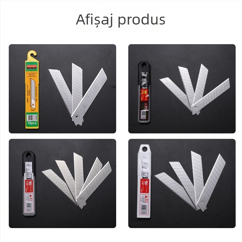 Yaxing lame pentru cutter – lame pentru tapet și tăierea hârtiei, oțel inoxidabil, 0.6x18x100 mm