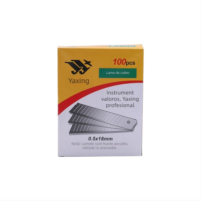 Yaxing lame pentru cutter – lame pentru tapet și tăierea hârtiei, oțel inoxidabil, 0.6x18x100 mm