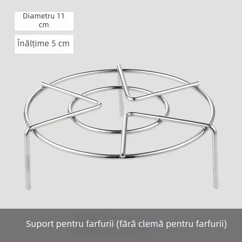 Raft de abur din oțel inoxidabil 304 pentru oală de orez și oală sub presiune, suport circular înalt