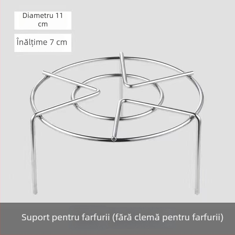 Raft de abur din oțel inoxidabil 304 pentru oală de orez și oală sub presiune, suport circular înalt