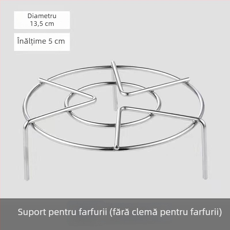 Raft de abur din oțel inoxidabil 304 pentru oală de orez și oală sub presiune, suport circular înalt