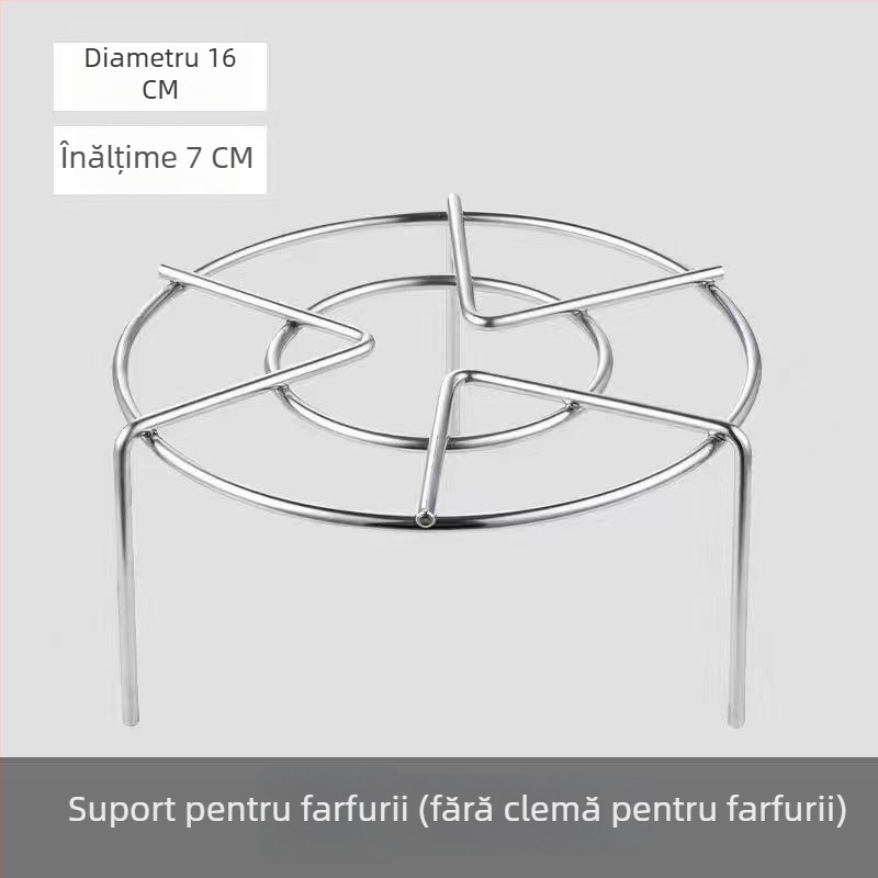Raft de abur din oțel inoxidabil 304 pentru oală de orez și oală sub presiune, suport circular înalt