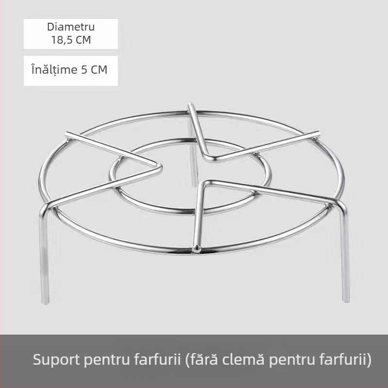 Raft de abur din oțel inoxidabil 304 pentru oală de orez și oală sub presiune, suport circular înalt