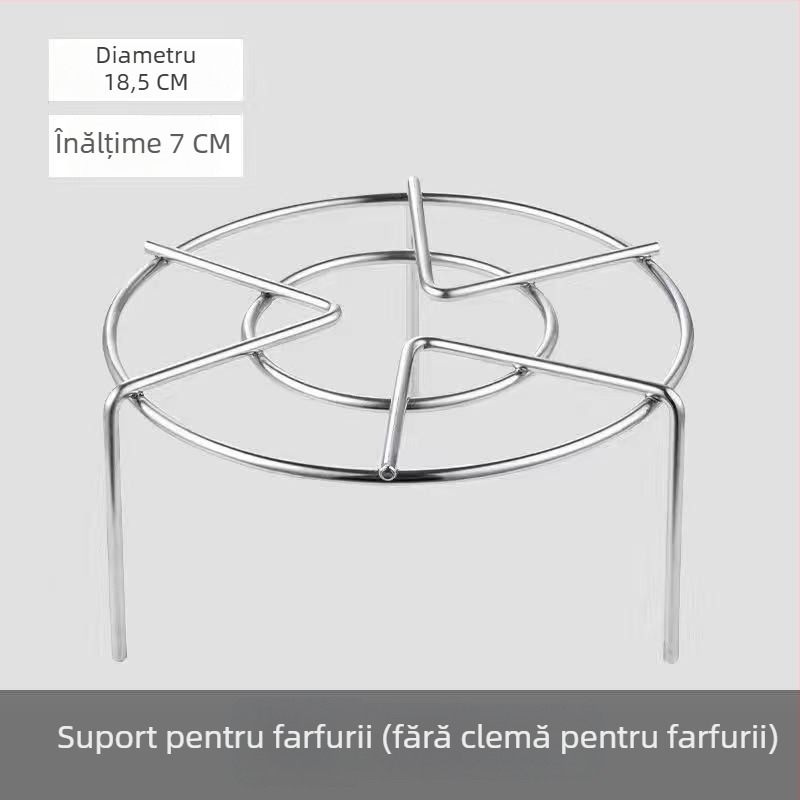 Raft de abur din oțel inoxidabil 304 pentru oală de orez și oală sub presiune, suport circular înalt
