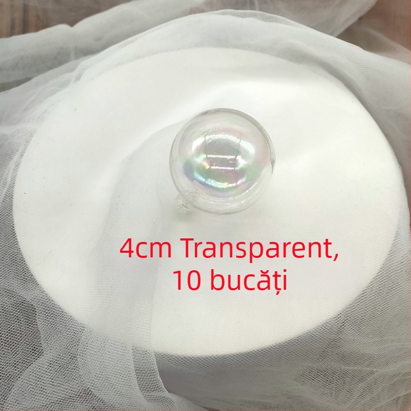 Set de 10 mingi transparente colorate pentru decorarea prăjiturilor – decorațiuni pentru Halloween și Crăciun