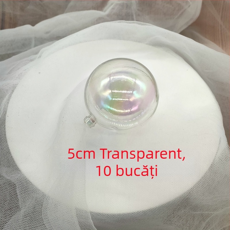 Set de 10 mingi transparente colorate pentru decorarea prăjiturilor – decorațiuni pentru Halloween și Crăciun