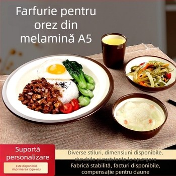 Vas de servire melamin pentru orez cu porc gătit, bibimbap și tăiței reci