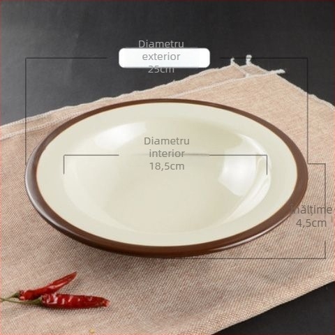 Vas de servire melamin pentru orez cu porc gătit, bibimbap și tăiței reci