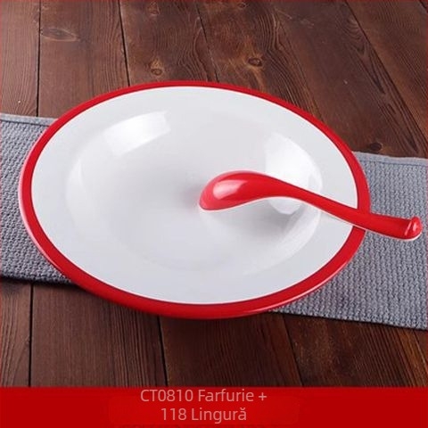 Vas de servire melamin pentru orez cu porc gătit, bibimbap și tăiței reci
