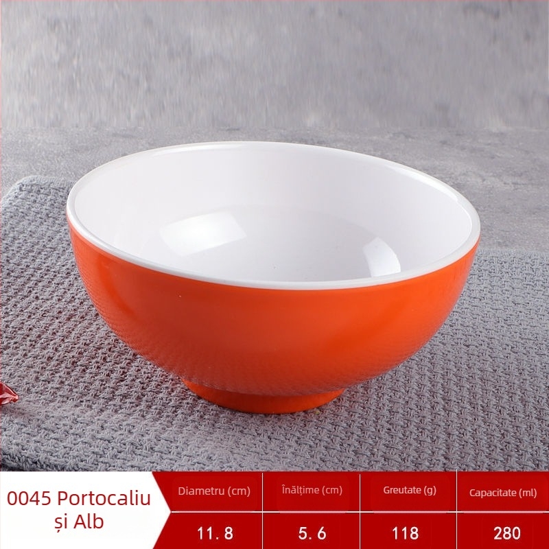 Vas de servire melamin pentru orez cu porc gătit, bibimbap și tăiței reci