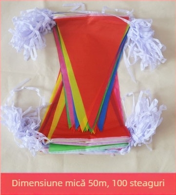 Steaguri triunghiulare colorate pentru decor, ideale pentru nunți și inaugurări