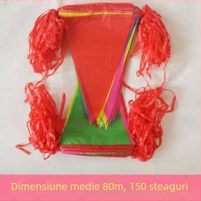 Steaguri triunghiulare colorate pentru decor, ideale pentru nunți și inaugurări
