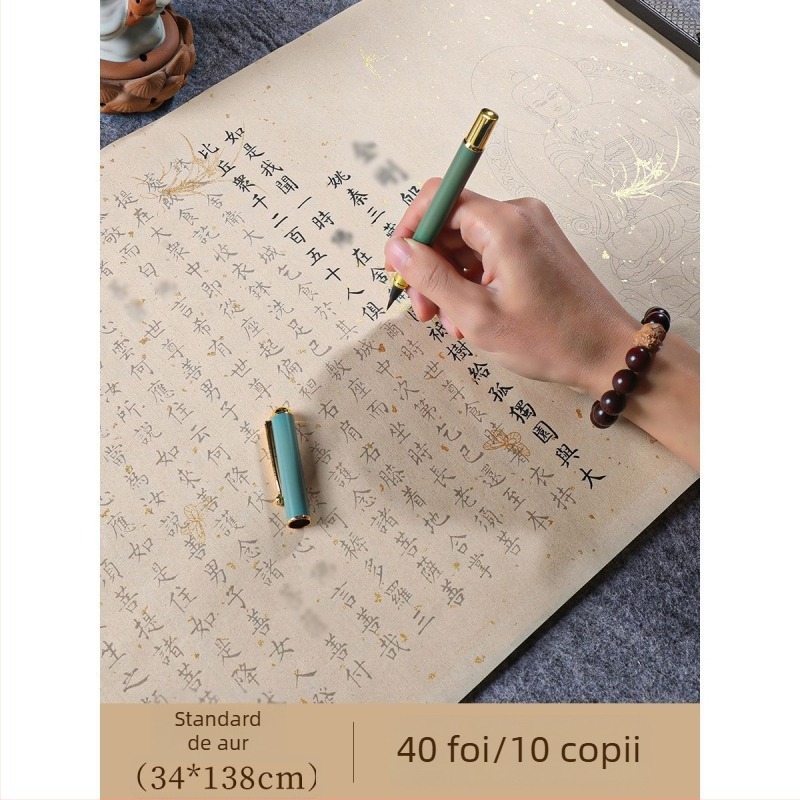 Set practică caligrafică: Scriere cu litere mici regulate, 108 repetări ale sutrelor, set de caligrafie cu pensulă moale pentru adulți