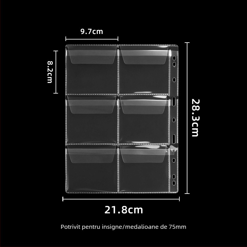 Album-binder en gros pentru carduri anime, cu pagini interioare transparente, 11 găuri