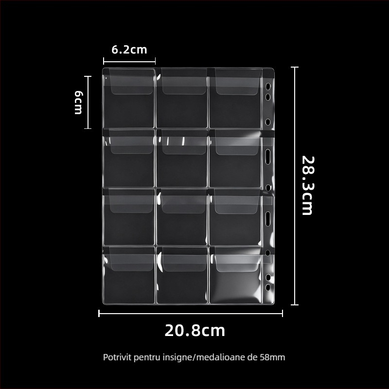 Album-binder en gros pentru carduri anime, cu pagini interioare transparente, 11 găuri