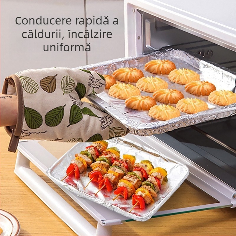 folie de aluminiu comercială, rolă mare pentru grătar și livrare, izolată și îngroșată, 613/615, lățime 30-45 cm, grosime 20 µm