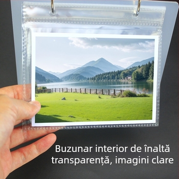 Olga Album foto acrilic pentru birou, Album Polaroid cu foi detașabile, 3–6 inch, 17 pagini