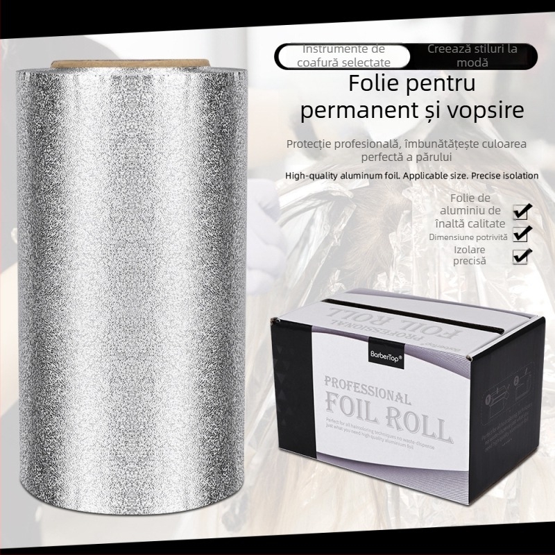 Folie de păr cu relief pentru permanent și vopsire — folie moale, potrivită pentru salon
