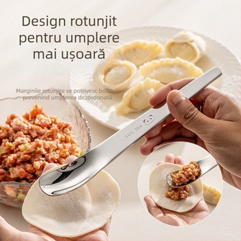 Lingură de umplere pentru găluște din oțel inoxidabil 304, pentru uz casnic – instrument de umplere pentru colțunași și găluște