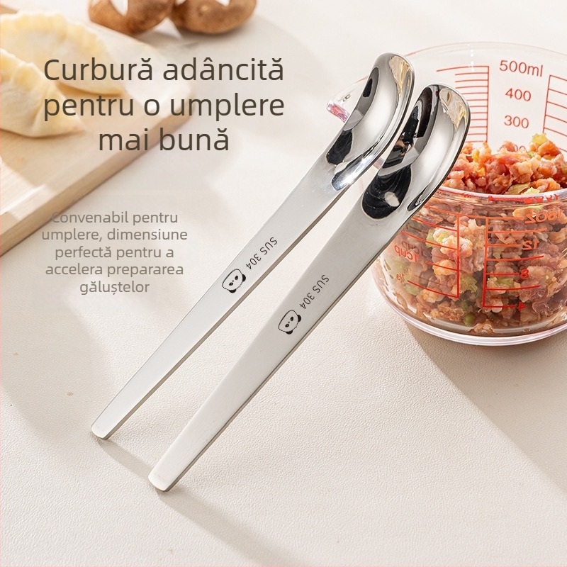 Lingură de umplere pentru găluște din oțel inoxidabil 304, pentru uz casnic – instrument de umplere pentru colțunași și găluște