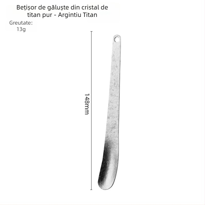 Lingură de umplere pentru găluște chinezești din titan pur, uz casnic; instrument de amestecat