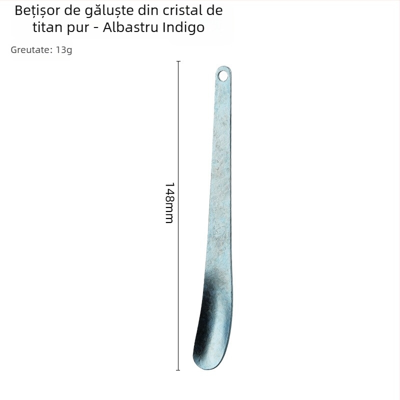 Lingură de umplere pentru găluște chinezești din titan pur, uz casnic; instrument de amestecat