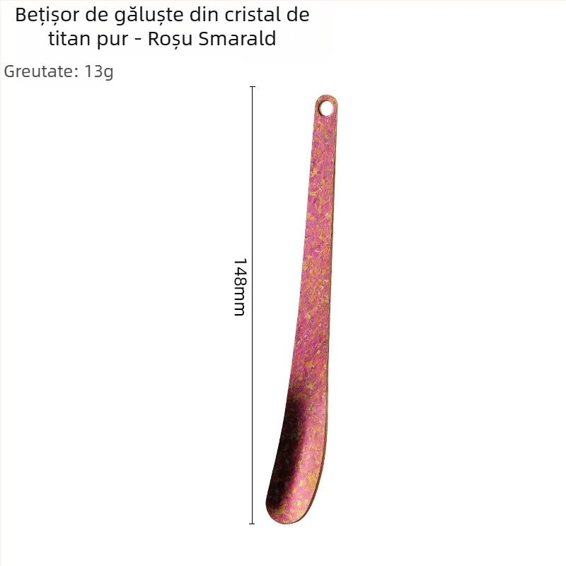 Lingură de umplere pentru găluște chinezești din titan pur, uz casnic; instrument de amestecat