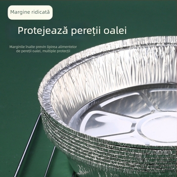 Tavă din folie de aluminiu pentru air fryer, tavă de copt din folie pentru cuptor și grătar