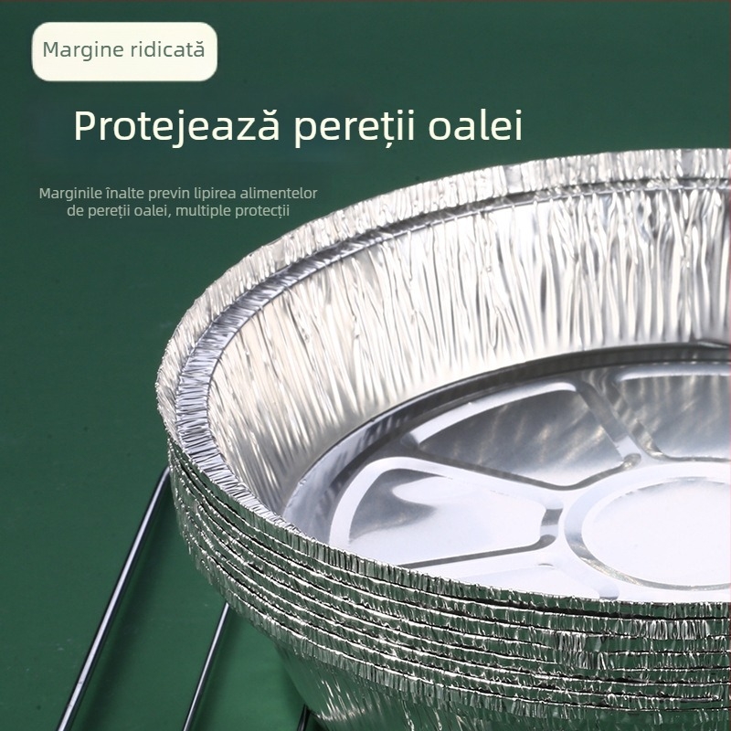 Tavă din folie de aluminiu pentru air fryer, tavă de copt din folie pentru cuptor și grătar