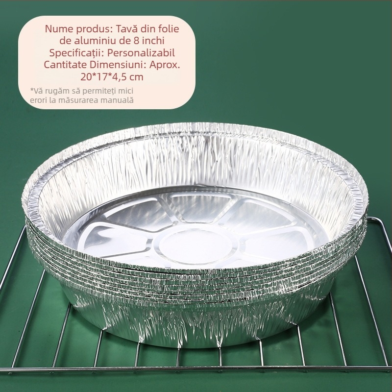 Tavă din folie de aluminiu pentru air fryer, tavă de copt din folie pentru cuptor și grătar