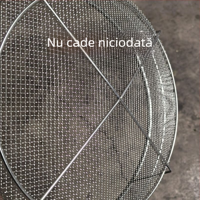 Sită circulară de grădină pentru nisip și pământ, sită metalică industrială cu plasă mai groasă și ochiuri mari