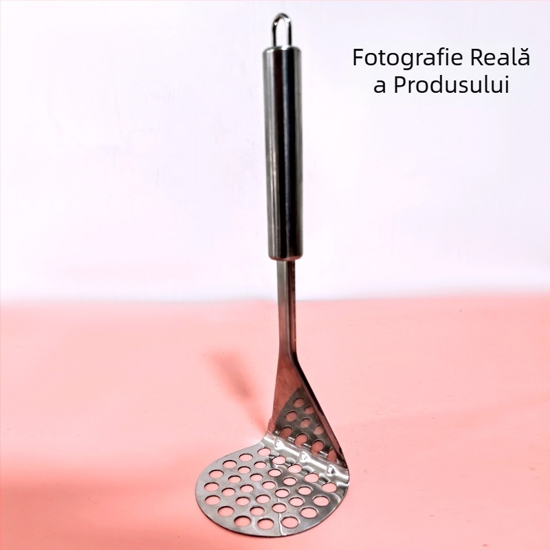 Zdrobitor de cartofi din oțel inoxidabil, cu design ondulat și formă de 7, pentru bucătărie de acasă, zdrobire a alimentelor pentru bebeluși, piure de cartofi