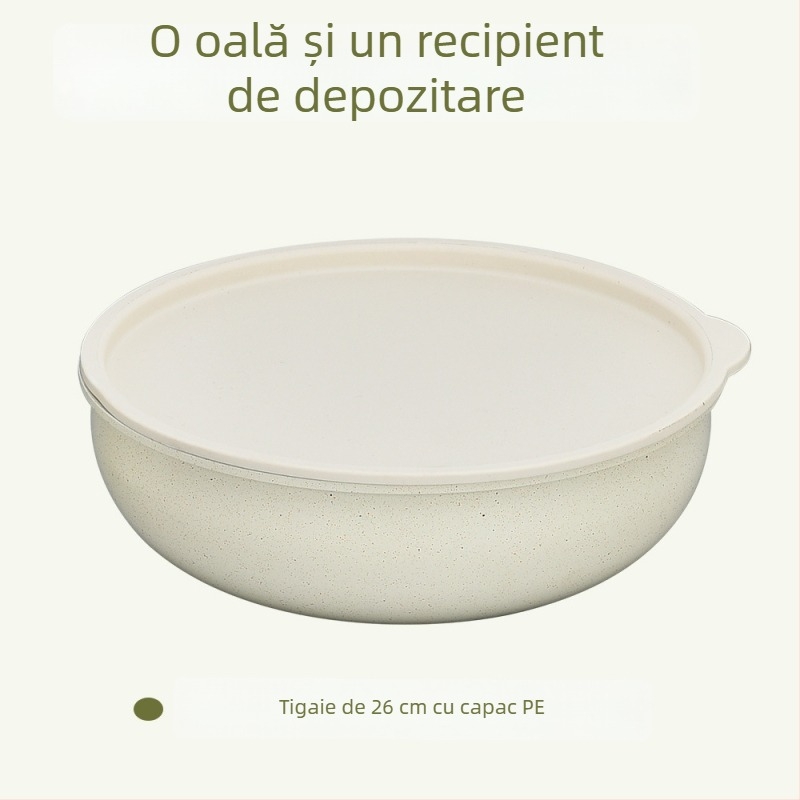 Set de 6 oale cu mâner detașabil – vase antiaderente din aluminiu pentru casă și camping