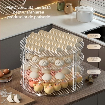 Farfurie pentru colțunași cu capac și tavă – set minimalist pentru pregătire acasă a colțunașilor